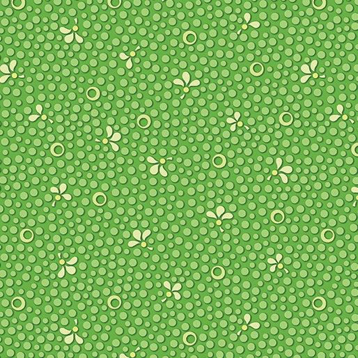 Amanda Murphy Christmas Peace on Earth 100% Cotton Dots Green