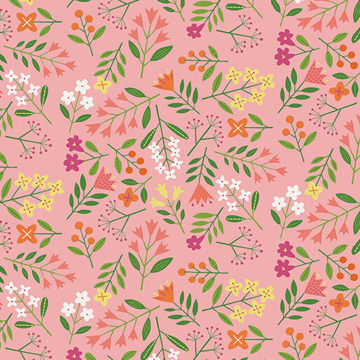 Pre Order Ships In July Blooming Color By WOLFF PAPER By Benartex By The 1/2 Yard Lucy Light Pink