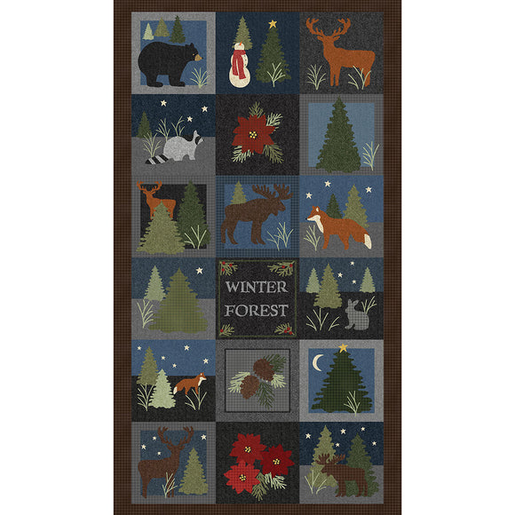 BENARTEX FABRICS WINTER FOREST WINTER FOREST PANEL100% Cotton by the Panel 24