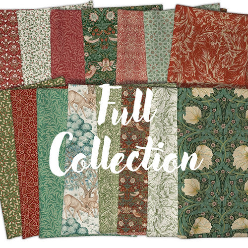 Pre Order Ships June 2024 Free Spirit Fabrics Christmas William Morris The Cotswold Holiday Collection 15 Fat Quarter Bundle