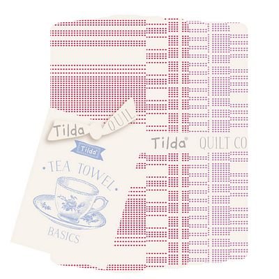 Tilda Fabrics 6 Fat Quarter Bundle Tea Towel Basics in Pink
