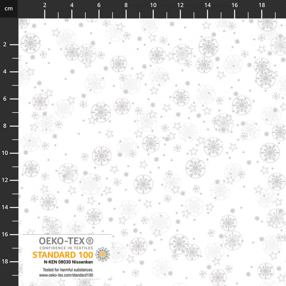 Stof Fabrics Frosty Snowflakes By The 1/2 Yard