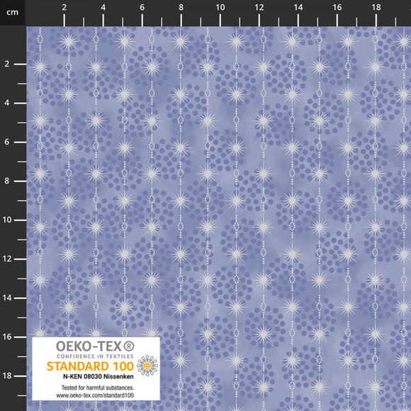 Stof Fabrics Frosty Snowflakes Blues By The 1/2 Yard