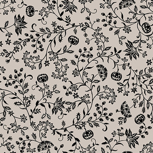 Halloween By The 1/2 Yard Studio E Fabrics Quilting Fabric Spooky Night - Skeleton Vine
