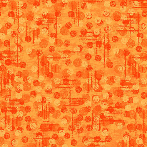 100% Cotton Quilting by the 1/2 Yard Blank Quilting Jot Dot Orange
