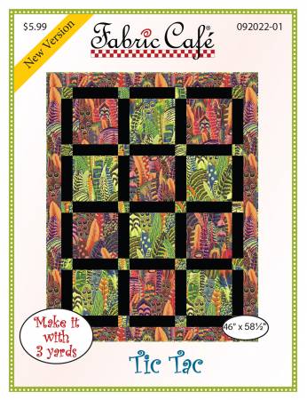 Fabric Cafe Quilt Pattern Tic Tac Make it with 3 yards! 46