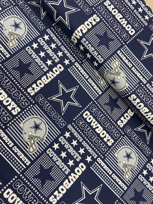 100% Cotton Quilting Dallas Cowboys by the 1/2 Yard