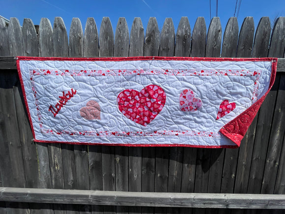 Valentine's Hearts Table Runner  18