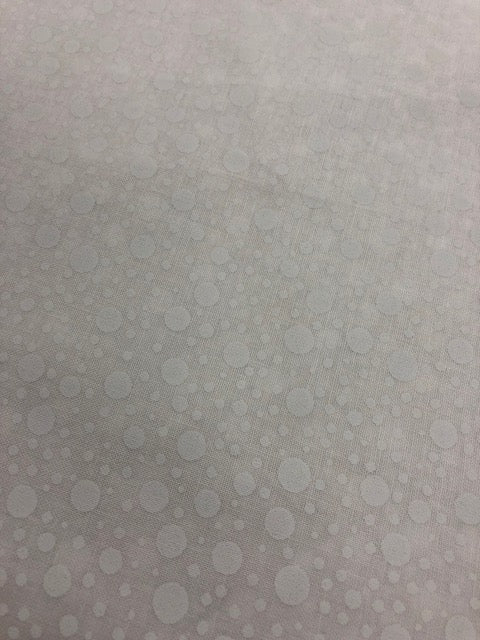 White On White Blank Quilting By the 1/2 Yard Morning Mist III Dot