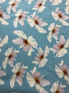 Quilting Fabric By The 1/2 Yard Nel Whatmore Rosealea  Daisy Turquoise