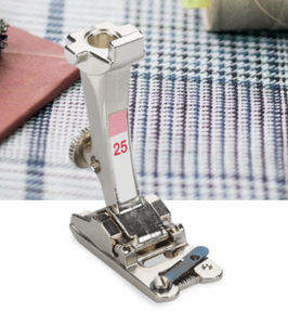 BERNINA Cording Foot #25 with 5 Grooves For up to five yarns and ribbons  Suitable for utility and decorative stitches For 5.5 mm and 9 mm machines
