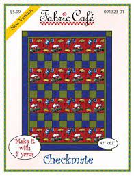 Fabric Cafe Quilt Pattern Checkmate Make it with 3 yards! 47
