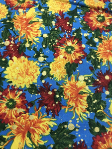 Quilting Fabric By 1/2 The Yard Paintbrush Studios Fall Flowers